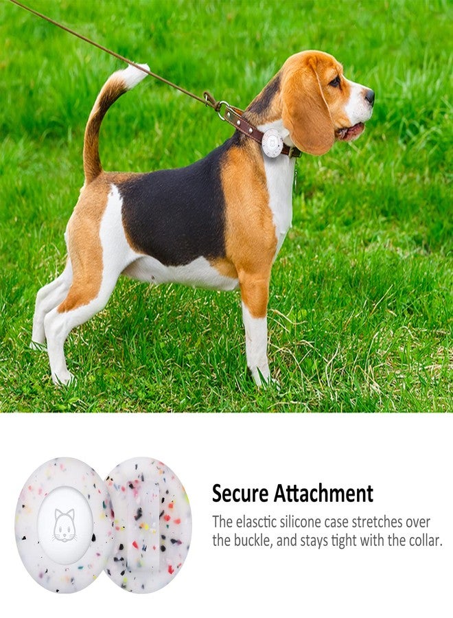 SimpleThings Compatible with Airtag Cat Collar Holder, Small Collar Holder Compatible with Apple Air Tag GPS Tracker, 2Pack Waterproof Case Cover for Cat Dog Pet Collar Within 3/8 inch (2 Transflower) - Image 3